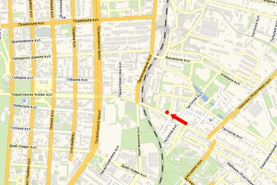 Схема рекламної площини за адресою Корятовичей Кн. ул. / ул. Чкалова