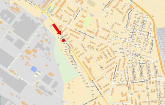 Схема рекламной плоскости по адресу Республиканская ул., 69, остановка "Роковка"