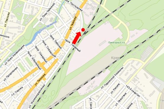 Схема рекламной плоскости по адресу Железнодорожная ул., район автомойки, левый