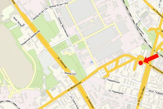 Схема рекламной плоскости по адресу Московская ул., 5