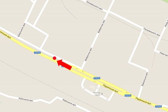 Схема рекламной плоскости по адресу Советская ул., 134, район автовокзала