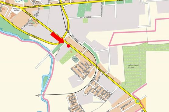 Схема рекламной плоскости по адресу Дубновская ул., 26, возле Водоканала