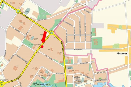 Схема рекламной плоскости по адресу Соборности пр., возле Приватбанка, напротив ЗАГСа