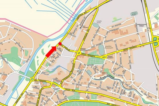 Схема рекламной плоскости по адресу Набережная ул. / Яровица ул., кольцо, из центра