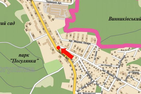 Схема рекламной плоскости по адресу Пасечная ул. / Медовой Пещеры ул., возле магазина "Индиго"