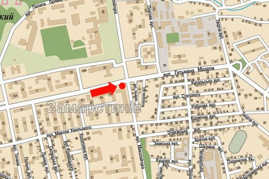 Схема рекламной плоскости по адресу Мазепы ул. / Миколайчука ул., Больница скорой помощи, ресторан "Магнат"