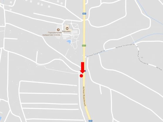 Схема рекламной плоскости по адресу Трасса Львов-Рава-Русская, с. Малехов, въезд в город