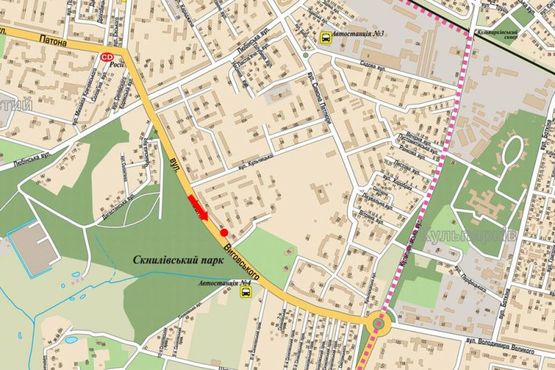 Схема рекламной плоскости по адресу Выговского ул., 49-55