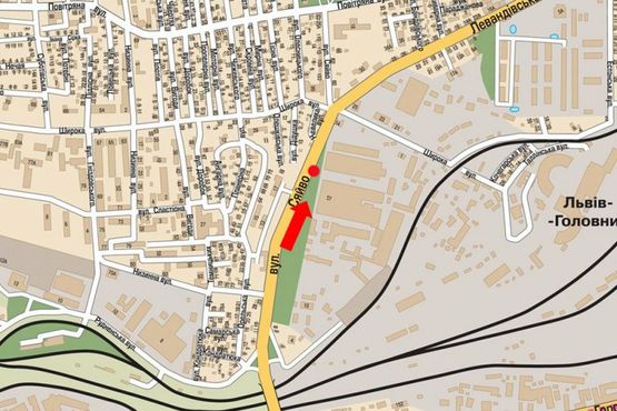 Схема рекламної площини за адресою Сяйво ул., 1