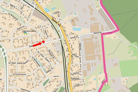 Схема рекламной плоскости по адресу Сиховская ул., 2