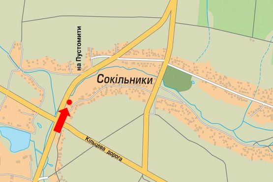 Схема рекламной плоскости по адресу Кульпарковская ул. / Шептицкого ул., в центр