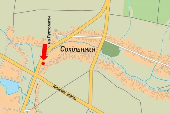 Схема рекламной плоскости по адресу Кульпарковская ул. / Шептицкого ул., в сторону Кольцевой дороги