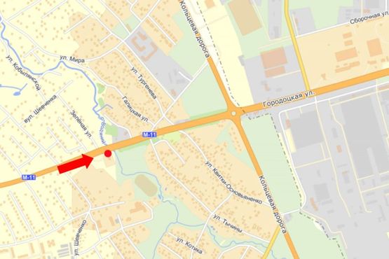 Схема рекламной плоскости по адресу Трасса Львов-Шегини, въезд в город, возле АЗС "Сокар", в сторону супермаркета "METRO", "Эпицентр"