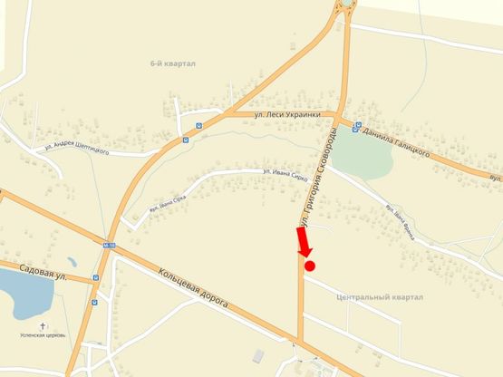 Схема рекламной плоскости по адресу Окружная дорога, с. Сокольники, из центра