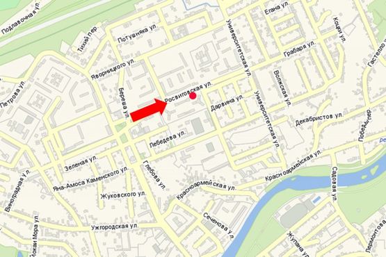 Схема рекламной плоскости по адресу Росвиговская ул., возле отеля "Лангер"