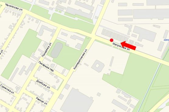 Схема рекламної площини за адресою Масарика ул. (бывш. Матросова ул.), возле входа на рынок, гипермаркета "Миван", в центр