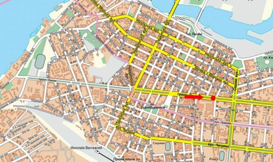 Схема рекламной плоскости по адресу Центральный пр. (бывш. Ленина пр.) / Инженерная ул., возле ТРЦ "City Center", из центра