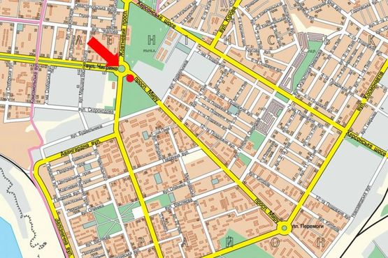 Схема рекламной плоскости по адресу Мира пр. / Богоявленский пр. (бывш. Октябрьский пр.), возле супермаркета "Велмарт", "Эльдорадо", правая