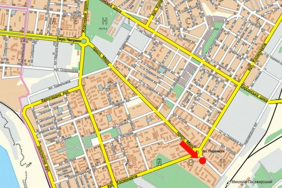 Схема рекламной плоскости по адресу Мира пр. / Победы пл., в сторону супермаркета "Таврия В", ж/д вокзала