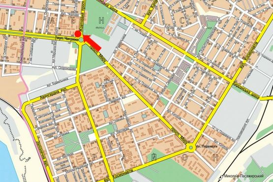 Схема рекламної площини за адресою Богоявленский пр. (бывш. Октябрьский пр.) / Пограничная ул. (бывш. Чигрина ул.), кольцо автовокзала, возле супермаркетов "Велика Кишения", "Технополис", правая