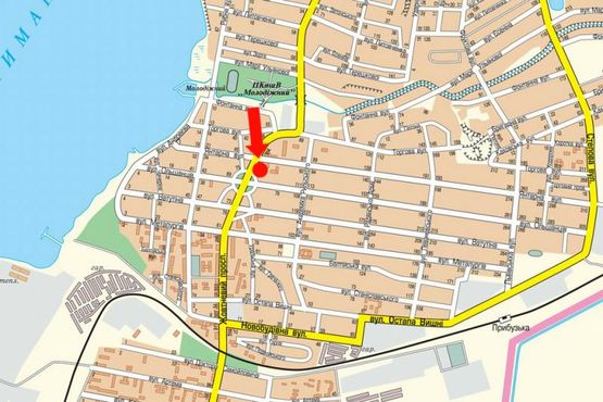 Схема рекламной плоскости по адресу Богоявленский пр. (бывш. Октябрьский пр.) / Ольшанцов ул., из центра