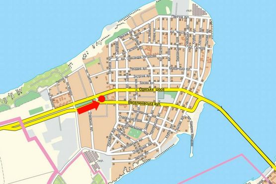 Схема рекламной плоскости по адресу Веселиновская ул., возле АЗС "Formula", в центр, правая