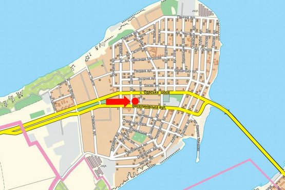 Схема рекламной плоскости по адресу Веселиновская ул., 52 / Бутовича ул. (бывш. Щорса ул.), в центр