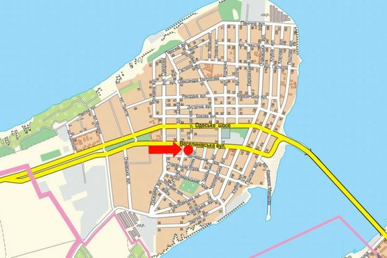 Схема рекламной плоскости по адресу Веселиновская ул. / Майская ул., в центр