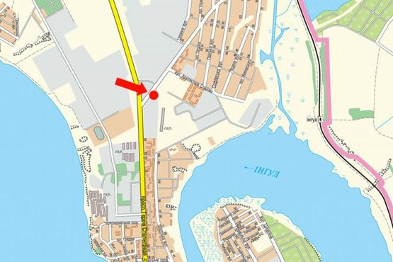 Схема рекламной плоскости по адресу Героев Сталинграда пр. / Ульянова ул., Терновская развилка, в центр