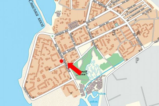 Схема рекламной плоскости по адресу Озерная ул., 13, (бывш. Красных Маевщиков ул.), возле супермаркета "АТБ", рынка "Штрассе"