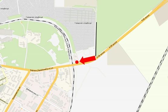 Схема рекламной плоскости по адресу Баштанское шоссе, перед мостом, вьезд в город, в сторону авторынка