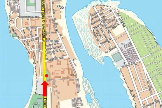 Схема рекламної площини за адресою Героев Сталинграда пр., 7, возле ТРЦ "Магеллан", супермаркетов "Таврия В", "Эльдорадо", из центра