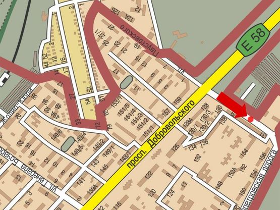 Схема рекламної площини за адресою Паустовского ул., 29, разделитель, в сторону Палия ул. (бывш. Днепропетровская дорога)