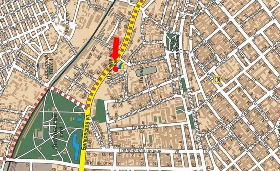 Схема рекламної площини за адресою Балковская ул., 35, возле автосалона Toyota