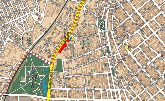 Схема рекламної площини за адресою Балковская ул., 35, возле автосалона Toyota