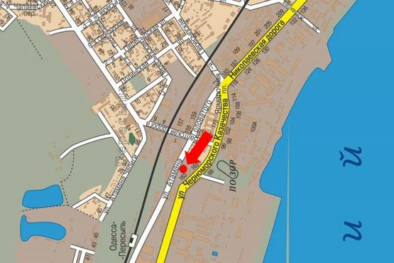 Схема рекламної площини за адресою Головатого ул., 159, возле супермаркета "Фокстрот"