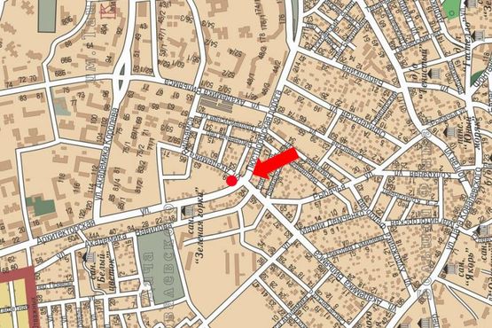 Схема рекламної площини за адресою Вильямса ул., 50А, в сторону Королева ул.