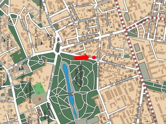 Схема рекламної площини за адресою Академическая ул. (бывш. Пионерская ул.), 16А / Говорова ул., в сторону Фонтанской дороги