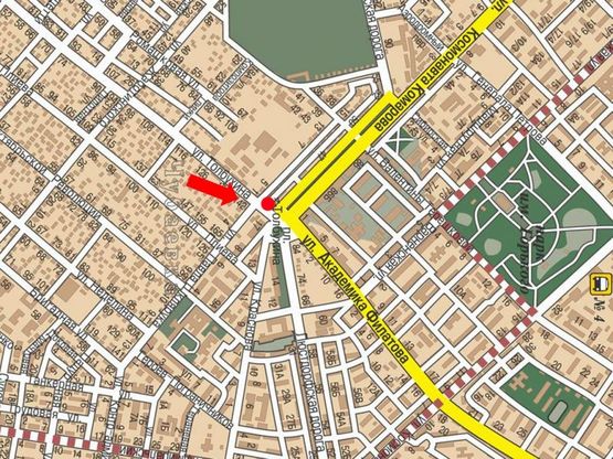 Схема рекламної площини за адресою Толбухина ул. / Люстдорфская дорога, 27/44, возле супермаркета "Мегадом"