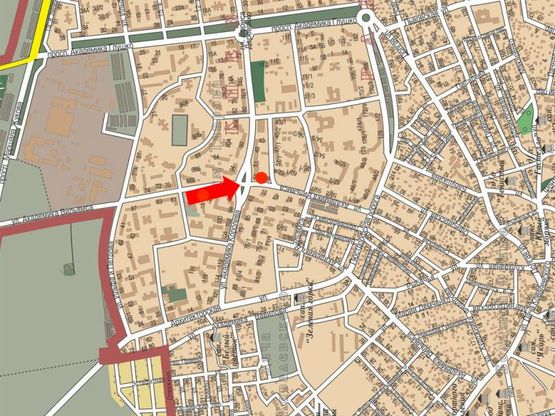 Схема рекламной плоскости по адресу Вильямса ул. / Королева ул., возле супермаркета "Таврия В", в сторону Люфтстдорфской дороги