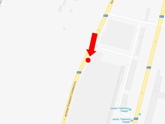 Схема рекламної площини за адресою Атамана Головатого ул, 141 в сторону центра