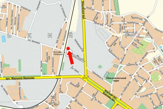 Схема рекламной плоскости по адресу Привокзальная пл., возле ж/д вокзала "Киевский"