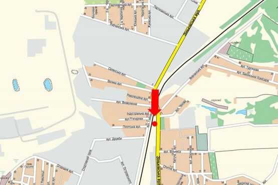 Схема рекламной плоскости по адресу Зиньковская ул., возле остановки "Институт связи"