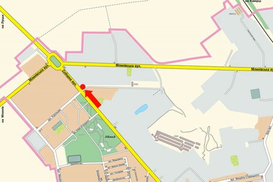 Схема рекламной плоскости по адресу Соборная ул. / Королёва ул., из центра