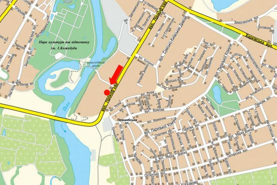 Схема рекламной плоскости по адресу Прокофьева ул., 30, возле отеля "Олимпийский"