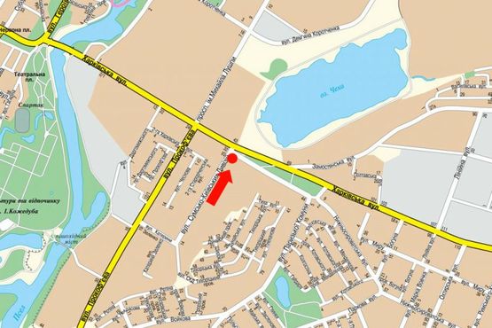 Схема рекламной плоскости по адресу СКД ул. / Харьковская ул., возле рынка "СКД"