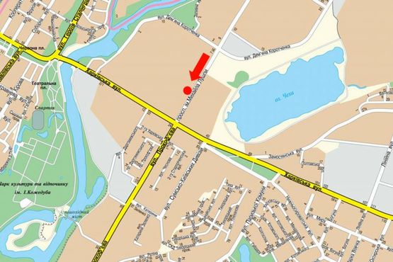 Схема рекламної площини за адресою Лушпы пр., 25, возле остановки