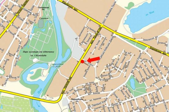 Схема рекламной плоскости по адресу Зеленко ул. / Прокофьева ул., возле ТРЦ "Европорт", супермаркета "Экомаркет"