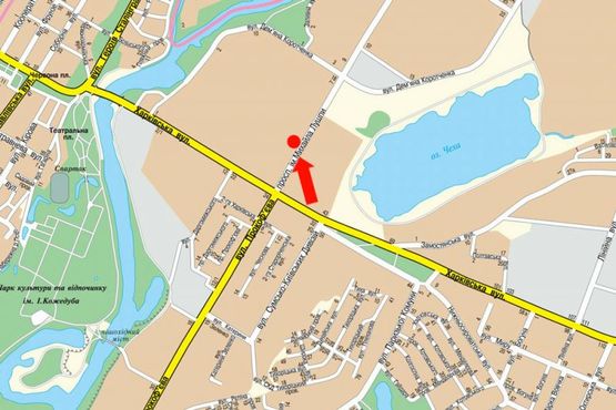 Схема рекламної площини за адресою Лушпы пр., 25, возле остановки