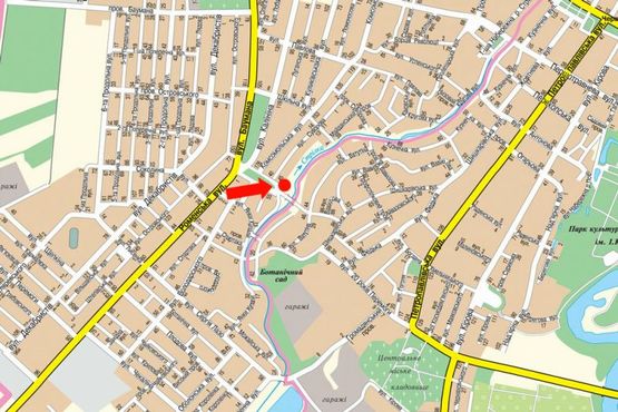 Схема рекламної площини за адресою 2-я Набережная ул. реки Стрелки, возле моста, в сторону Кондратьева ул.